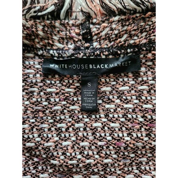 White House Black Market Fringe Knit Cardigan‎ Long Sleeve Cotton Blend Size S - Picture 9 of 10